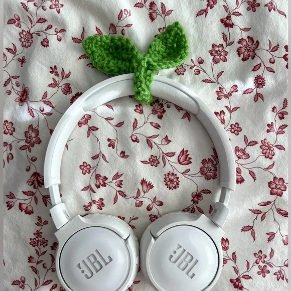 Handmade Crochet Sprout 🌱Accessory ~ Headphone Charm / Bookmark / Organizer - Picture 1 of 11